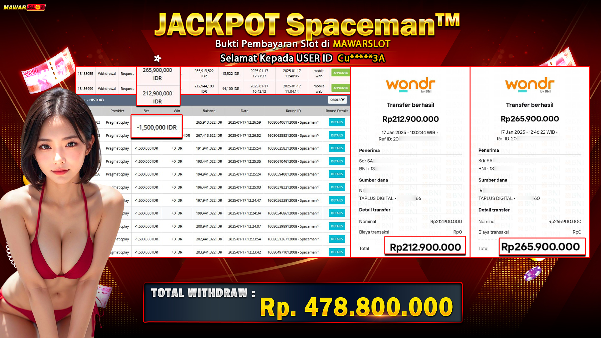 Jackpot Fantastis di Game Spaceman: Raih Hadiah Rp 478.000.000!