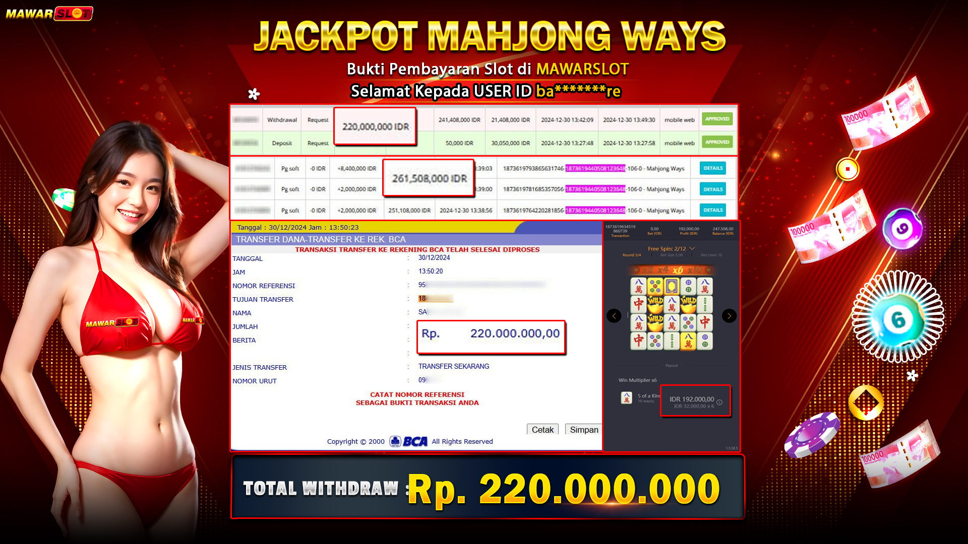 Mawarslot Jp 220 Juta: Modal Gede, WD Pun Gede Game Mahjong