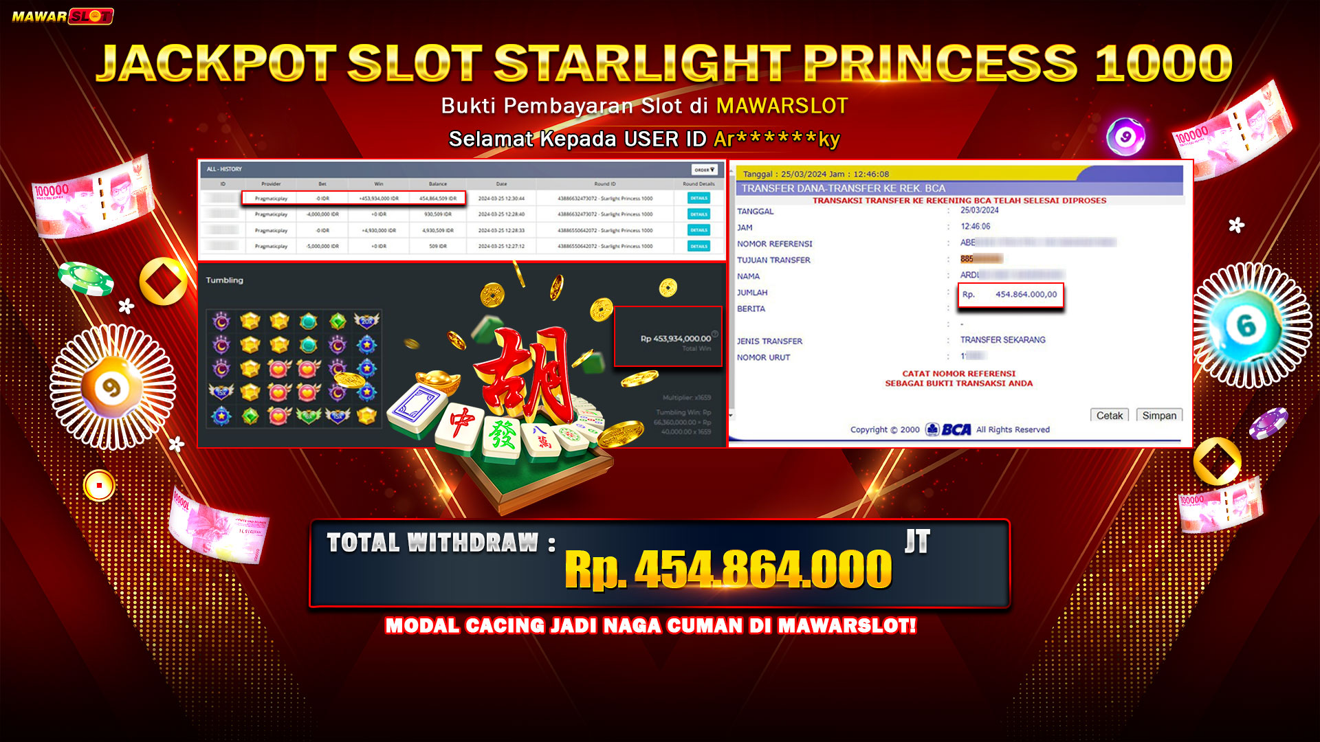 Maxwin 454 Juta di Mawarslot: Slot Gacor Starlight Princess 1000 dari Pragmatic Play!