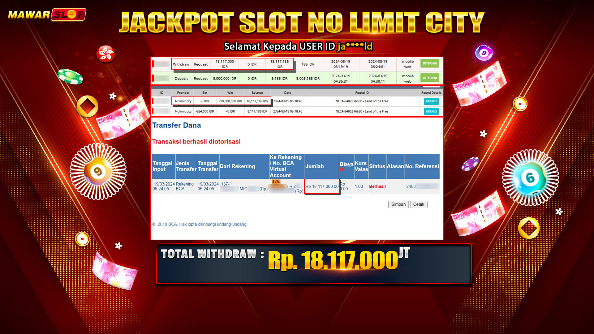 Bukti Jackpot Nolimit City di Mawarslot: Kemenangan Fantastis!